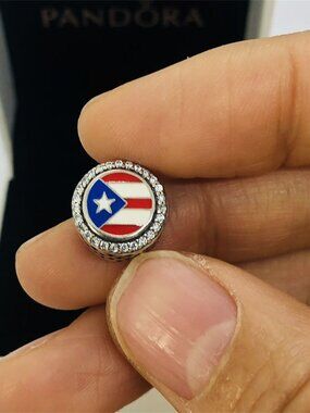 ✨🔥Pandora Puerto Rico Flag Exclusive Dangle Charm